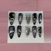 plant/White and black butterfly press on nails with aura-0-thumbnail