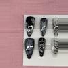 plant/White and black butterfly press on nails with aura-1-thumbnail