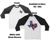 plant/White with Black Sleeves - Texas Wild 3/4 Baseball Tee-0-thumbnail