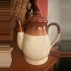 plant/stoneware coffee pot MCM 12 inch with 2 matching mugs -0-thumbnail