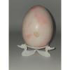 plant/Vintage Genuine Italian Pink Alabaster Egg with Duck Display Stand-0-thumbnail