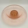 plant/Pink Depression Glass Console Bowl & Flower Frog 12.5"-0-thumbnail