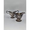 plant/Poole Silver Co. Lancaster Rose Silver Plated Creamer and Sugar Bowl Set #406-4-thumbnail