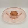 plant/Pink Depression Glass Console Bowl & Flower Frog 12.5"-1-thumbnail