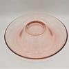 plant/Pink Depression Glass Console Bowl & Flower Frog 12.5"-2-thumbnail