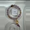 plant/Natural Amethyst Beaded Bracelet with Agate Pendant & Yellow Tower Quartz-0-thumbnail