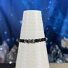 plant/One (1) silver-sheen Obsidian stretchy bracelet | 6mm beads | 6.5" wrist-1-thumbnail
