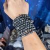 plant/One (1) Larvikite stretchy bracelet | 8mm beads | 6.75" wrist-2-thumbnail
