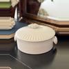 plant/Seashell Motif Covered Porcelain Pot-0-thumbnail