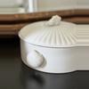 plant/Seashell Motif Covered Porcelain Pot-1-thumbnail
