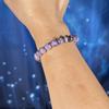 plant/Charoite bracelet-stretchy | 9mm beads | 6.25" wrist-2-thumbnail