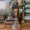 plant/Pair Iridescent Marigold carnival glass candlestick holders-0-thumbnail