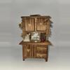 plant/Vintage Dollhouse Miniature Wood Pantry Cupboard Seed Stand 8"-0-thumbnail