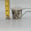 plant/Vintage Silver-Plated Baby Sippy Cup with Teddy Bear-1-thumbnail