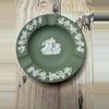 plant/#53 — Wedgwood Sage Green Jasperware Ashtray w/ Classical Scene & Grapevine Box-0-thumbnail