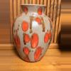 plant/Orange Fat Lava Pottery Vessel-0-thumbnail