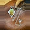 plant/13.6 Carat One of a Kind Natural Spiderweb Turquoise Pendant Necklace-5-thumbnail