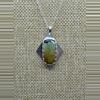 plant/13.6 Carat One of a Kind Natural Spiderweb Turquoise Pendant Necklace-3-thumbnail