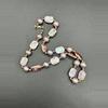 plant/Large Purple Edison Pearl Necklace: Baroque Rectangular Pearls, 14K Gold-Filled-4-thumbnail