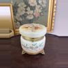 plant/White Opaline and floral enamel painted casket box-0-thumbnail