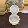 plant/White Opaline and floral enamel painted casket box-1-thumbnail