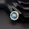 plant/Blue Labradorite Sterling Silver Ring: Modern Baroque Handmade Jewelry, Size 4.5-1-thumbnail