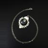 plant/Labradorite Sterling Silver Pendant Necklace: Modern Baroque Handmade Jewelry-0-thumbnail