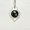 plant/Labradorite Sterling Silver Pendant Necklace: Modern Baroque Handmade Jewelry-5-thumbnail