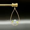 plant/Handmade natural blue topaz, natural peridot, gold-filled metal earrings-5-thumbnail