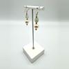 plant/Genuine natural blue topaz and freshwater cultured Edison white pearl earrings-3-thumbnail