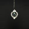plant/Labradorite Sterling Silver Pendant Necklace: Modern Baroque Handmade Jewelry-1-thumbnail