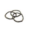 plant/Genuine Natural Sapphire and Pyrite September Birthday Elastic Bracelet-3-thumbnail