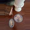 plant/Set of 2 Vintage Dried Florals in twisted pewter frame-0-thumbnail