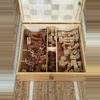 plant/Handmade Wood Chess & Checkers Set with Storage Box-1-thumbnail