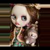 plant/Labubu garden fairy custom blythe doll w sparkling hair & eyes-0-thumbnail