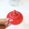 plant/Vintage glass jar with red ceramic lid 8 1/2" tall x 5" diameter (lid just sits)-3-thumbnail