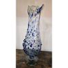 plant/Mexico Swung Art Glass Vase Blue Confetti Hand Blown 15"-6-thumbnail
