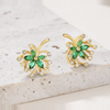 plant/S925 Sterling Silver Green Flower Stud Earrings -MS2510A04-0-thumbnail