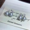 plant/The light blue pearls earring with S925-1-thumbnail