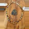 plant/mix stone necklace 4mm w/gold charm holder (handmade)-0-thumbnail