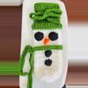 plant/Green Crochet Snowman Wine Bottle Cozy-1-thumbnail