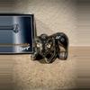 plant/NEW w Box Black cat Panther Riconada gem Gold Eyes, Silver Accents-0-thumbnail