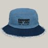 plant/Embroidered Denim Bucket Hat-1-thumbnail