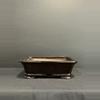 plant/10” Glazed Bonsai Pot - Dark Brown Rectangle-0-thumbnail