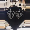 plant/Sterling silver Monstera earrings-0-thumbnail