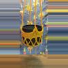 plant/Hand crochet plant pot hanger for 5 inch pot in vintage gold cross pattern-0-thumbnail