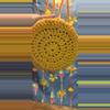 plant/Hand crochet plant pot hanger for 5 inch pot in vintage gold cross pattern-1-thumbnail