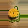 plant/Hand crochet plant hanger for 2 inch pineapple 🍍 yellow and green-1-thumbnail
