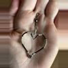plant/Wire wrapped fishing hook heart pendant-1-thumbnail