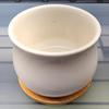 free_shipping/White 2.6" Ceramic Pot with Bamboo Tray-ADD On-0-thumbnail